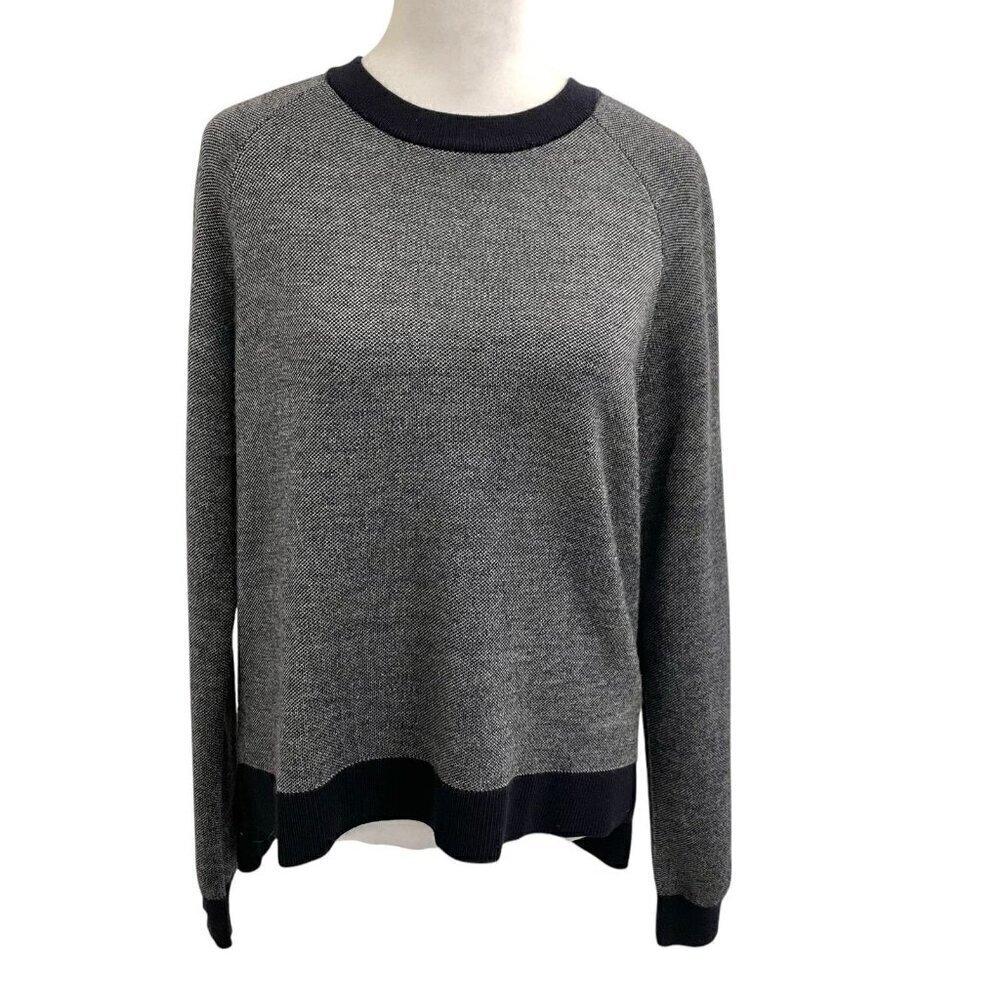 COS 100% Wool Lightweight Knit Pullover Long Sleeve Sweater Nautical Blue sz XS